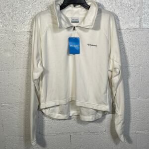 Columbia Women's Glacial Cropped II Fleece 1/2-Zip Top white  XXL